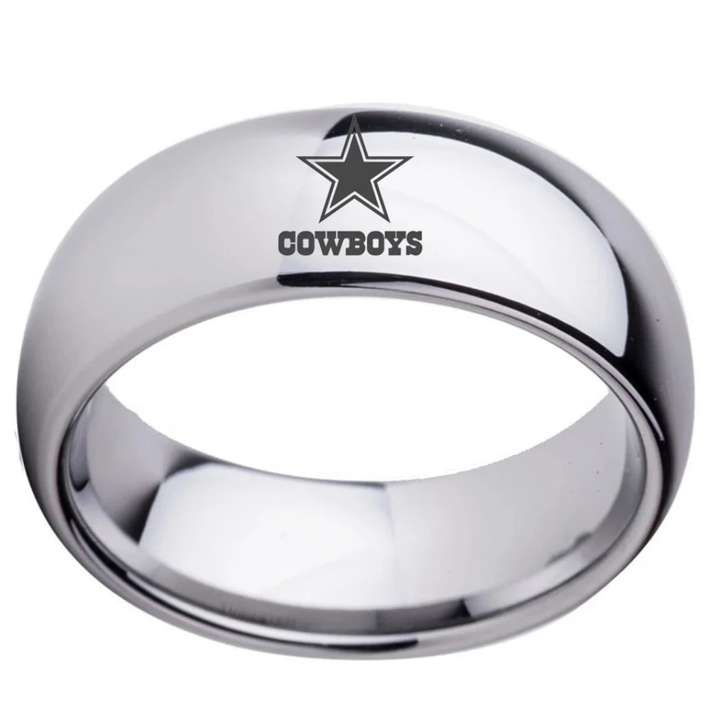 Dallas Cowboys Tungsten Silver Comfort Fit‎ Ring